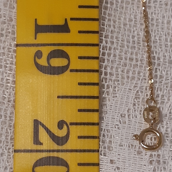 Womans 925 Gold Over Sterling Necklace, With India Ruby Stamped Necklace, 20" L - Picture 13 of 17